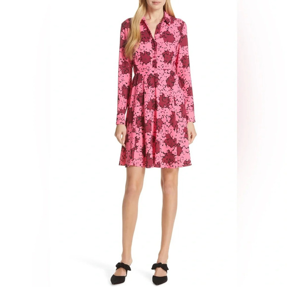 Kate Spade Bubble Dot Smocked Back A Line Shirt Dress Size 2 - Picture 3 of 12